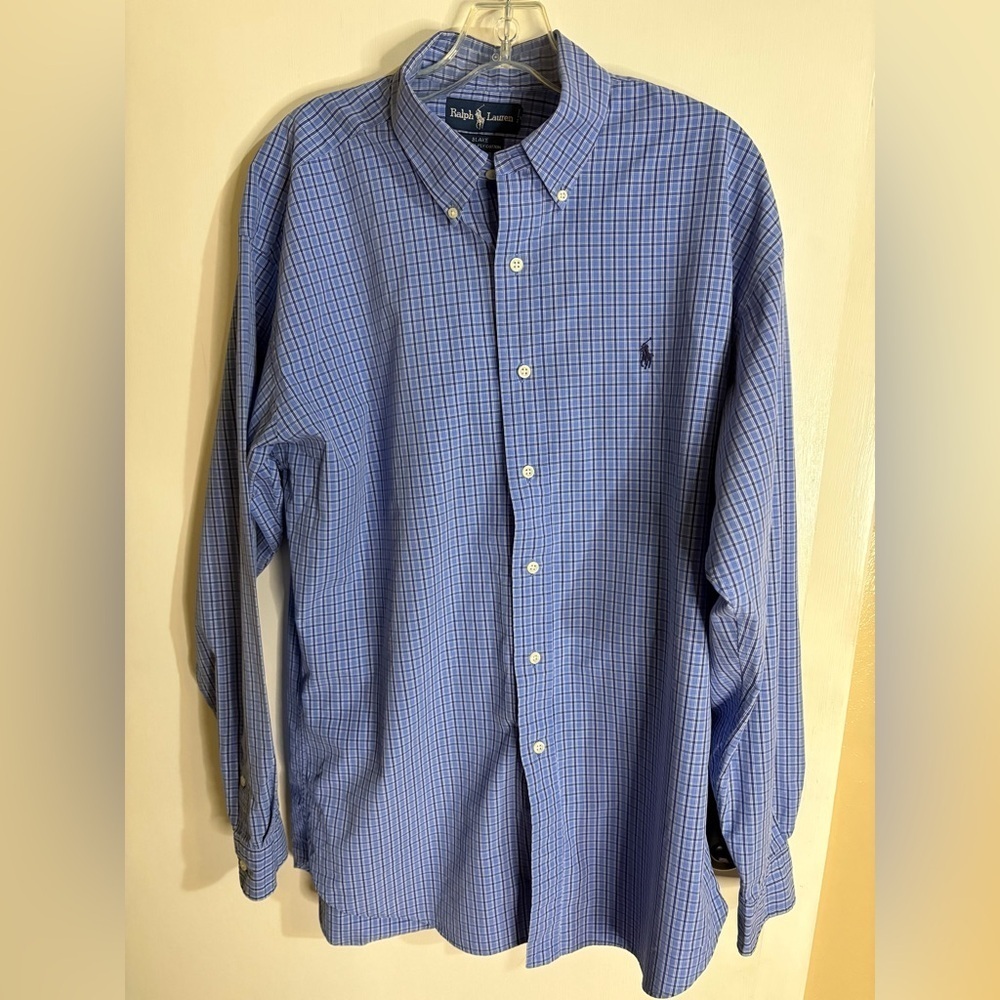 Ralph Lauren Blake, LS Button Down ,2 Ply 100% cotton size large